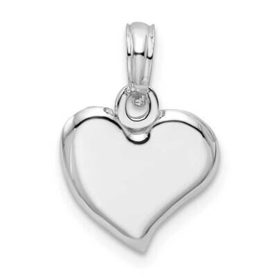 Small Teardrop Heart Pendant Sterling Silver Polished QC10599, MPN: QC10599, 637218188369