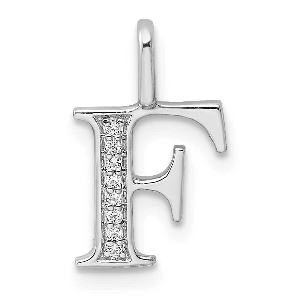 Diamond Letter F Initial Pendant 14k White Gold PM8365F-003-WA, MPN: PM8365F-003-WA, 196904070543