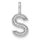 Diamond Lower Case Letter S Initial Pendant 14k White Gold PM8368S-007-WA, MPN: PM8368S-007-WA, 196…