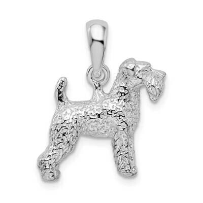 Textured 3D Welsh Terrier Pendant Sterling Silver QC10237, MPN: QC10237, 637218170579