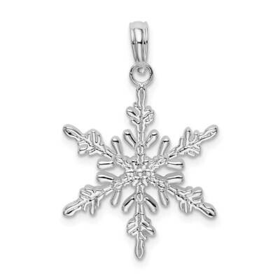 Snowflake Pendant Sterling Silver Polished QC10172, MPN: QC10172, 637218168576