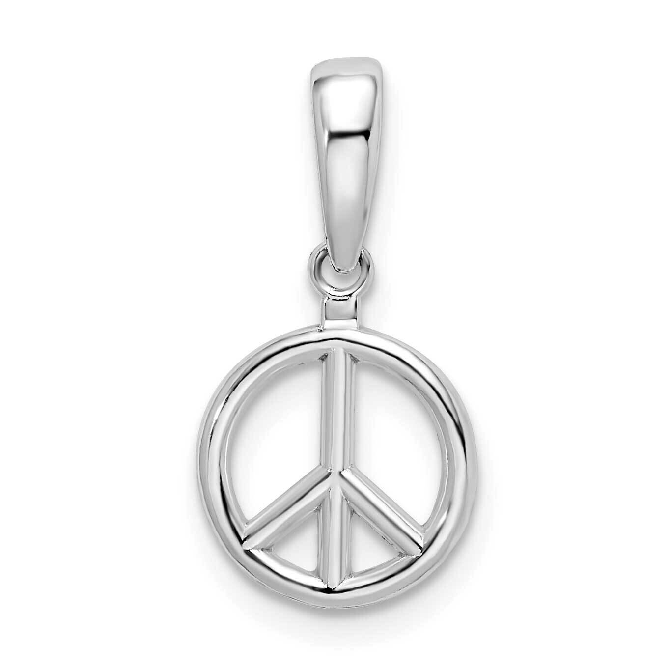 Peace Symbol Pendant Sterling Silver Polished QC10004, MPN: QC10004, 637218155477