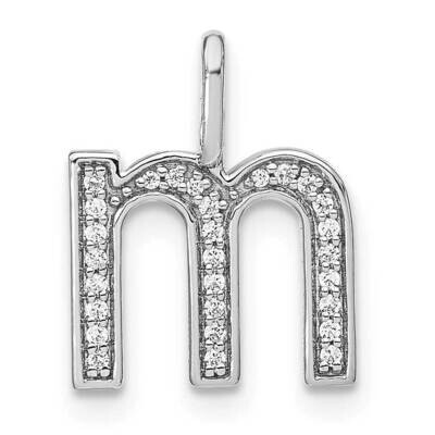 Diamond Lower Case Letter M Initial Pendant 14k White Gold PM8368M-010-WA, MPN: PM8368M-010-WA, 196…