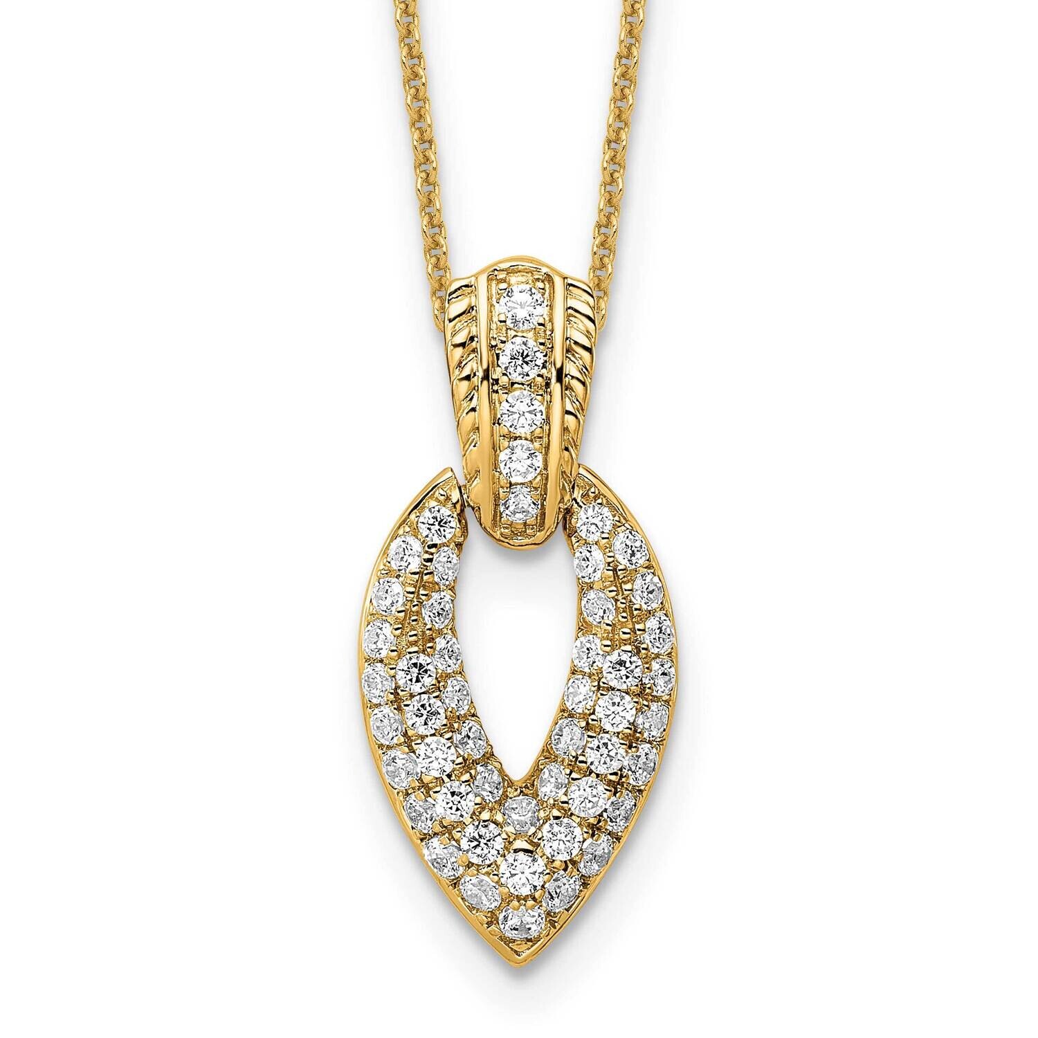 True Origin 5/8 Carat Diamond Vs/Si D E F Fancy 18 Inch Necklace 14k Gold PM8609-063-YLD, MPN: PM86…
