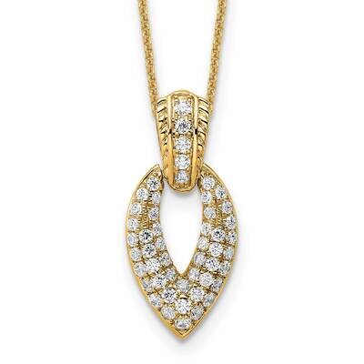True Origin 5/8 Carat Diamond Vs/Si D E F Fancy 18 Inch Necklace 14k Gold PM8609-063-YLD, MPN: PM86…