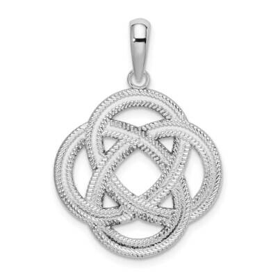 Celtic Circle Eternity Knot Pendant Sterling Silver Polished QC10111, MPN: QC10111, 637218162031