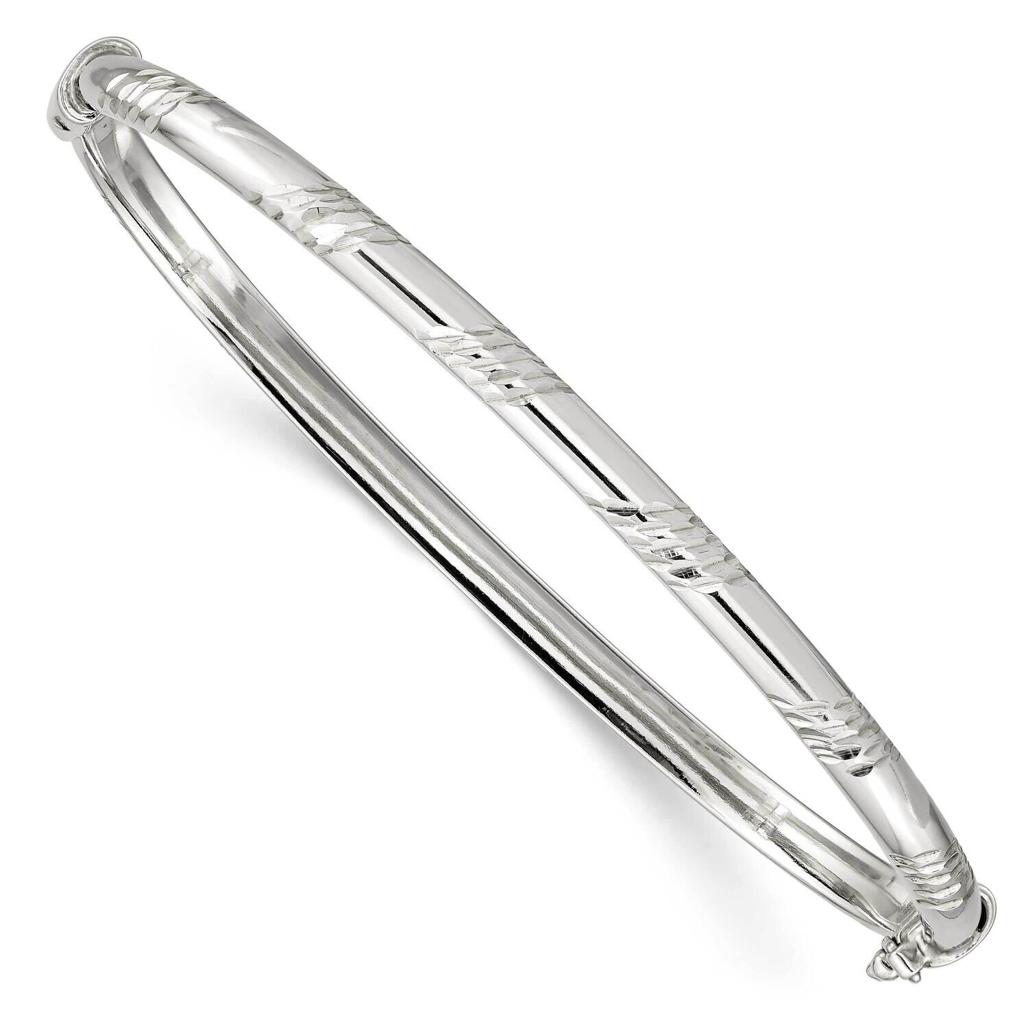 Diamond-Cut 4mm Bangle Sterling Silver QB1334, MPN: QB1334,