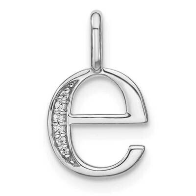 Diamond Lower Case Letter E Initial Pendant 14k White Gold PM8366E-002-WA, MPN: PM8366E-002-WA, 196…