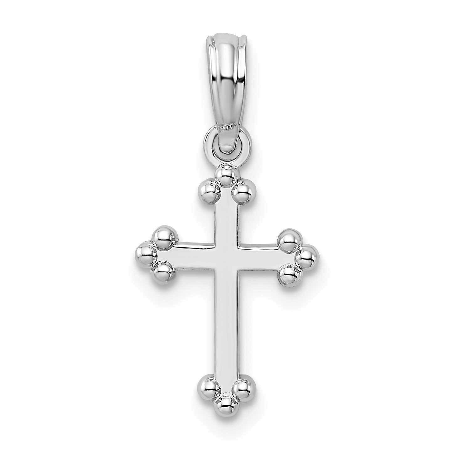 Budded Cross Small Pendant Sterling Silver Polished QC10163, MPN: QC10163, 637218168385