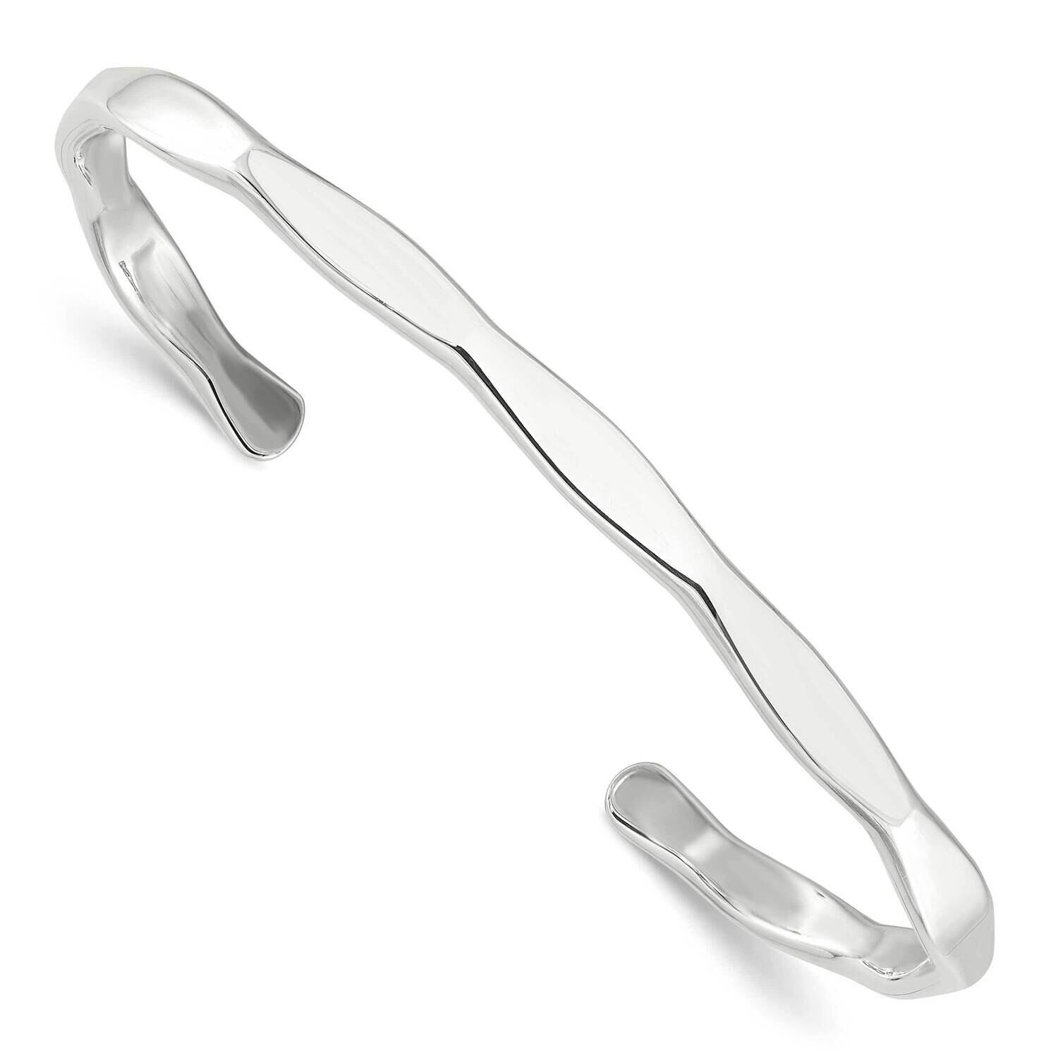 5mm Cuff Bangle Sterling Silver Polished QB1459, MPN: QB1459,