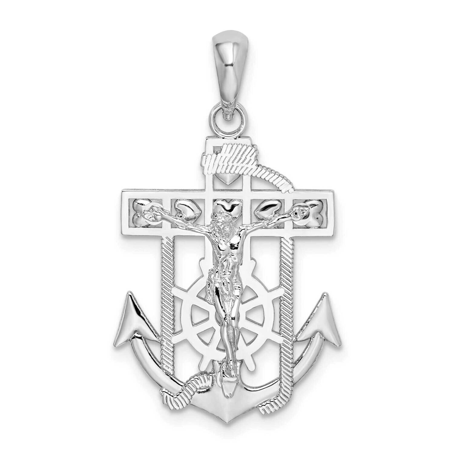 Mariners Crucifix Pendant Sterling Silver Polished QC10483, MPN: QC10483, 637218181889