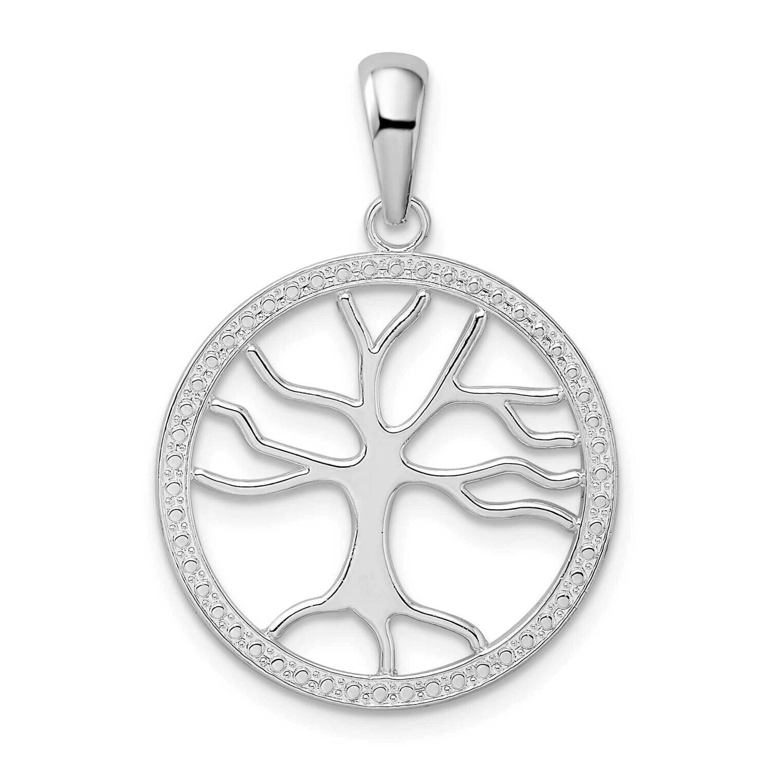 Large Cut-Out Tree Of Life Pendant Sterling Silver Polished QC10223, MPN: QC10223, 637218170425
