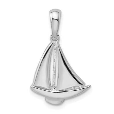 Sailboat Pendant Sterling Silver Polished QC10153, MPN: QC10153, 637218167630