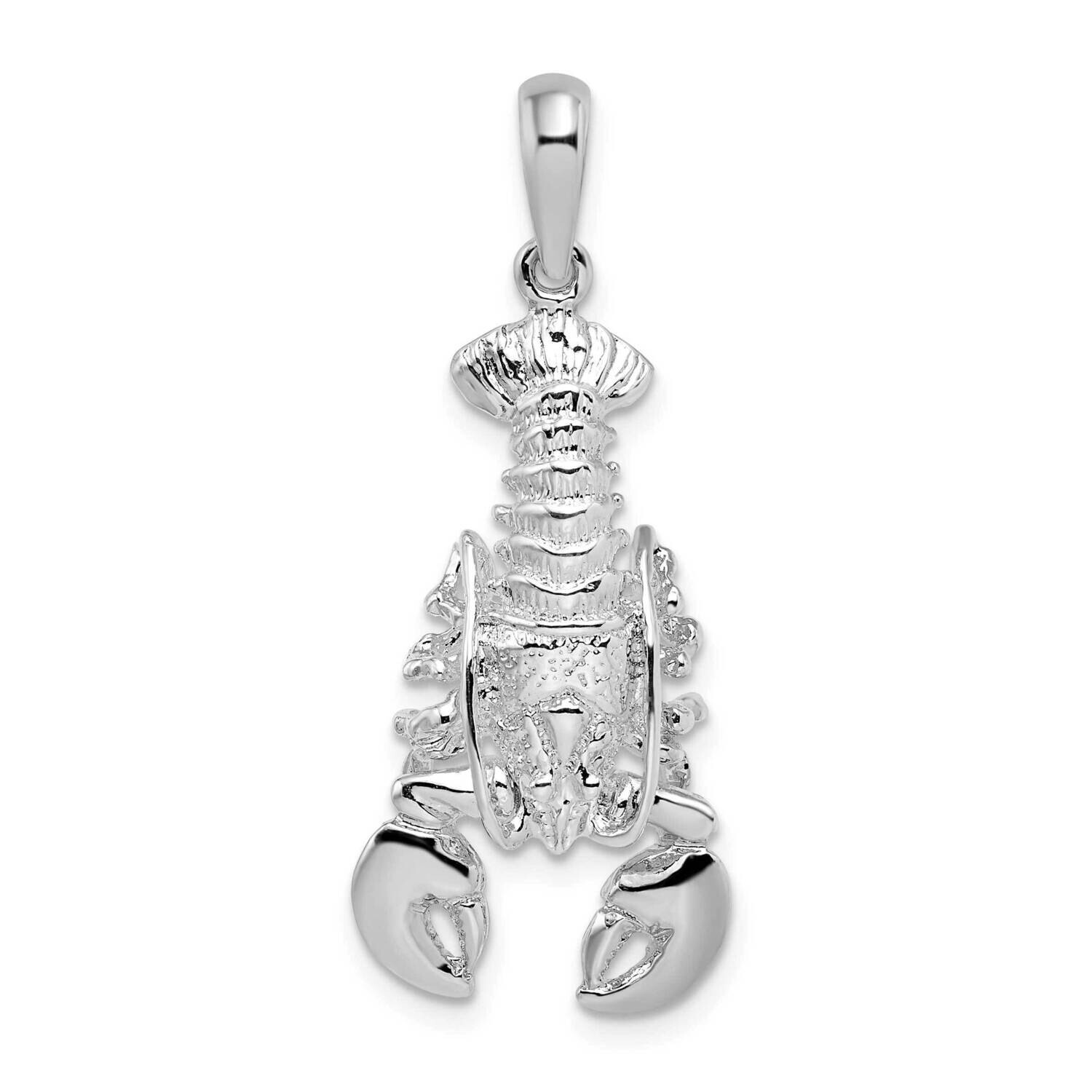 Moveable Lobster Pendant Sterling Silver Polished QC10130, MPN: QC10130, 637218164608