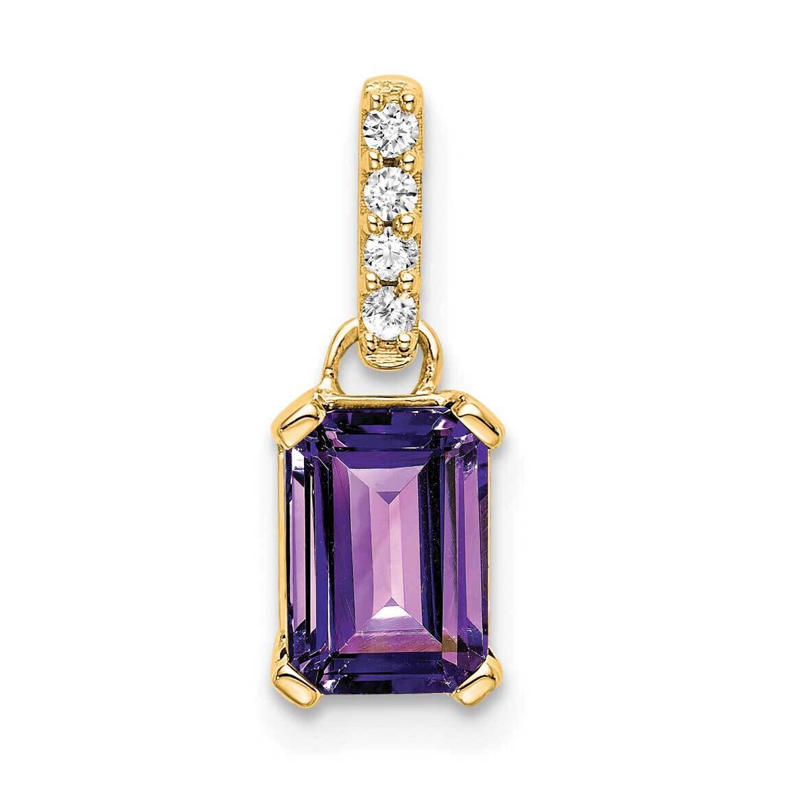 Amethyst Diamond Pendant 14k Gold PM7410-AM-004-YA, MPN: PM7410-AM-004-YA,