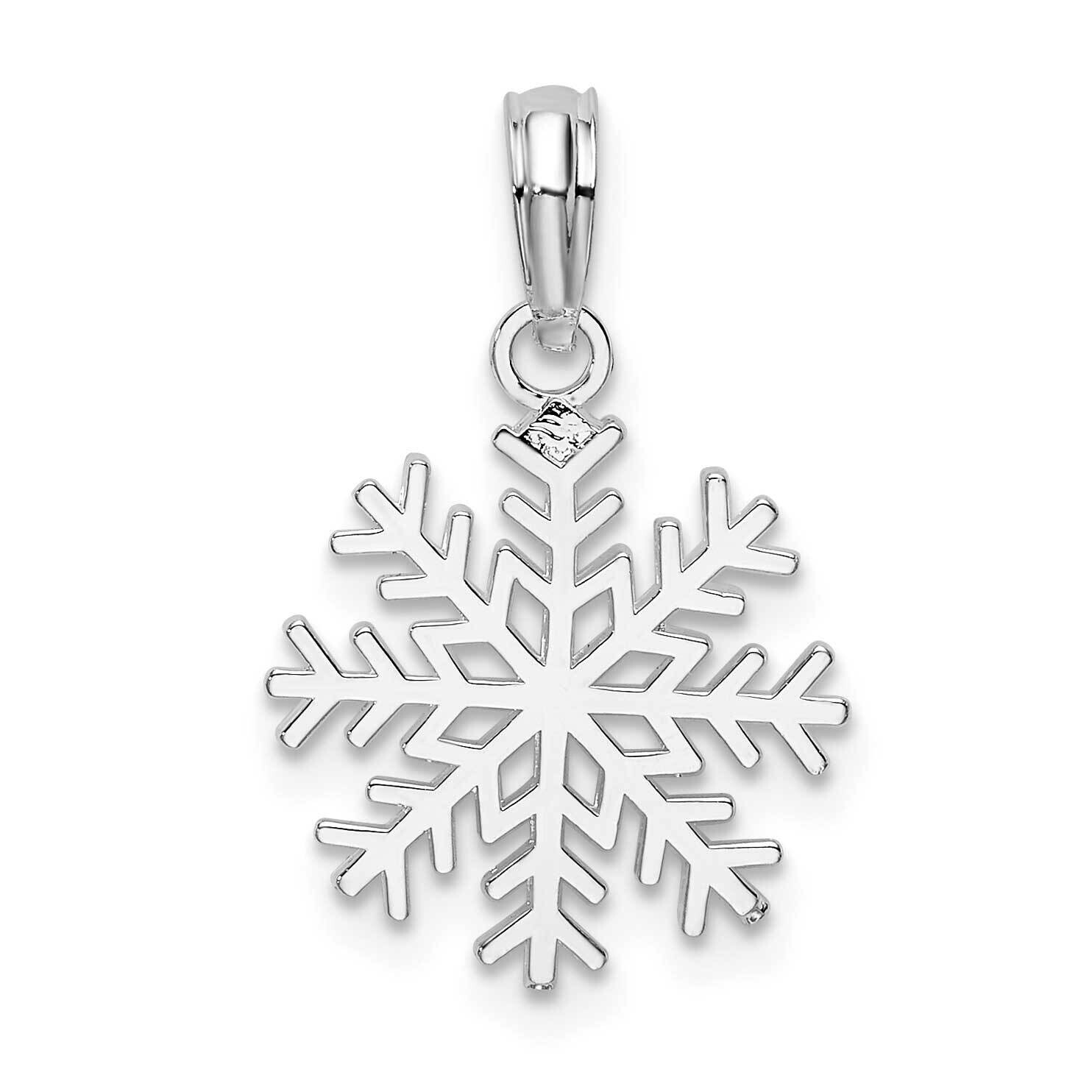 Cut-Out Snowflake Pendant Sterling Silver Polished QC10292, MPN: QC10292, 637218172252