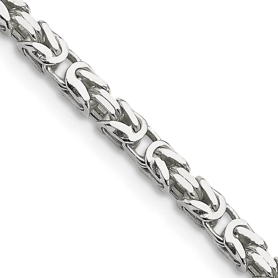 2.5mm Byzantine Chain 16 Inch Sterling Silver QBZ060-16, MPN: QBZ060-16,
