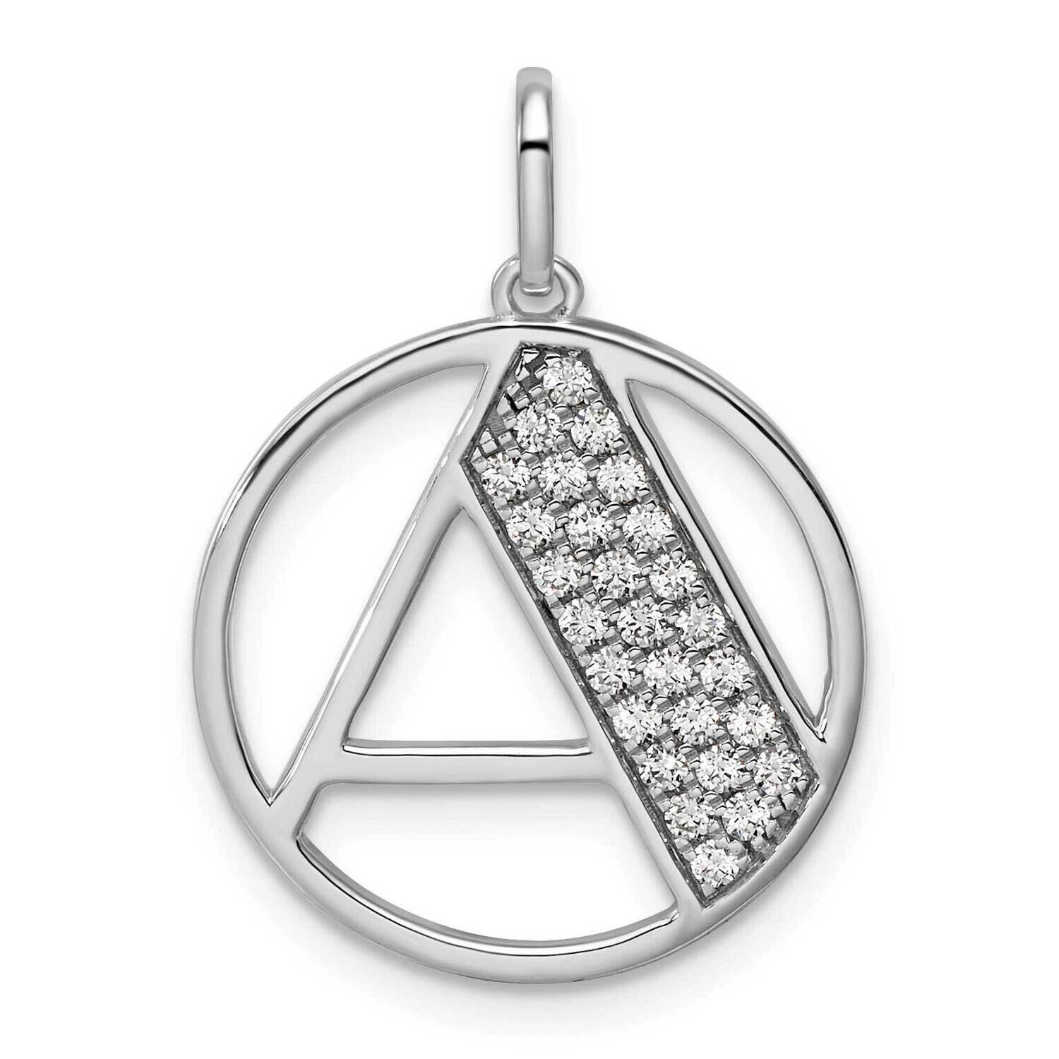 Gatsby Diamond Initial A Charm 14k White Gold PM9843A-028-WA, MPN: PM9843A-028-WA,