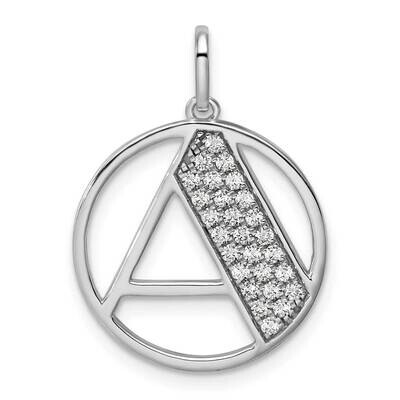 Gatsby Diamond Initial A Charm 14k White Gold PM9843A-028-WA, MPN: PM9843A-028-WA,