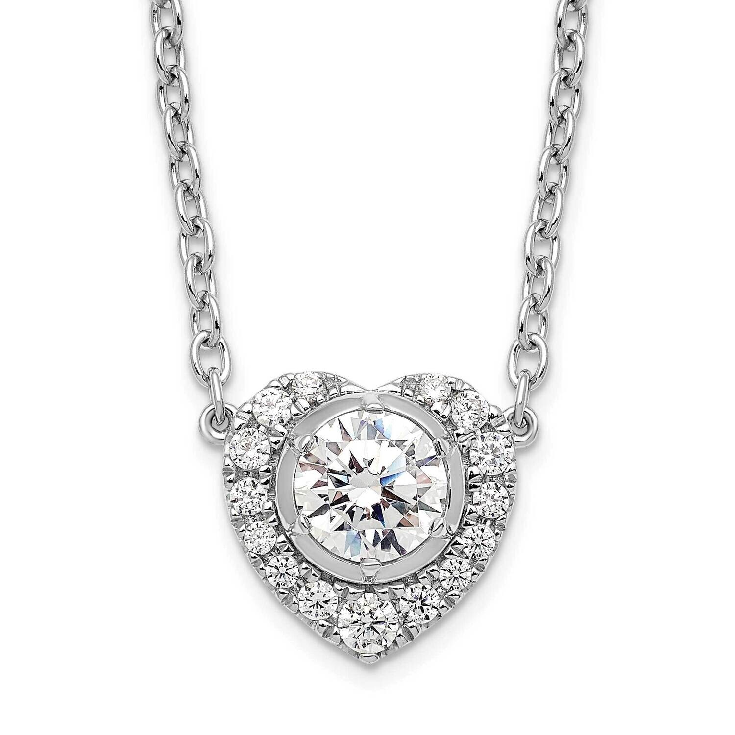 True Origin Diamond Vs/Si D E F Complete Heart Necklace 14k White Gold PM9389-068-WLD