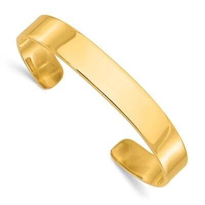 Gold-Tone 9.75mm Cuff Bangle Bracelet Sterling Silver QB179GP, MPN: QB179GP,