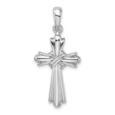 X-Center Budded Cross Pendant Sterling Silver QC10186, MPN: QC10186, 637218169450