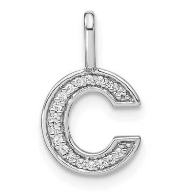 Diamond Lower Case Letter C Initial Pendant 14k White Gold PM8368C-006-WA, MPN: PM8368C-006-WA, 196…