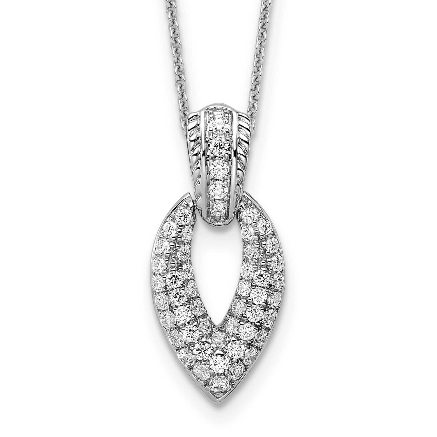 True Origin 5/8 Carat Diamond Vs/Si D E F Fancy 18 Inch Necklace 14k White Gold PM8609-063-WLD, MPN…