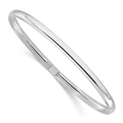 Flexible Bangle Bracelet Sterling Silver Polished QB1492, MPN: QB1492,