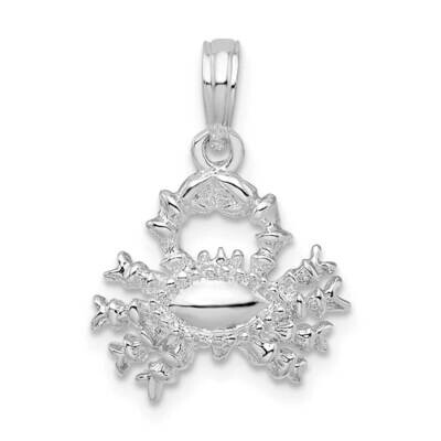 3D Cancer Zodiac Pendant Sterling Silver Polished QC10990, MPN: QC10990, 637218182411