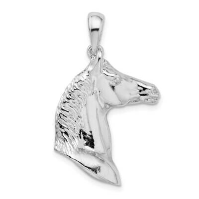 3D Horse Head Pendant Sterling Silver Polished QC10413 by Men&#39;s Jewelry and Accessories, MPN: QC104…