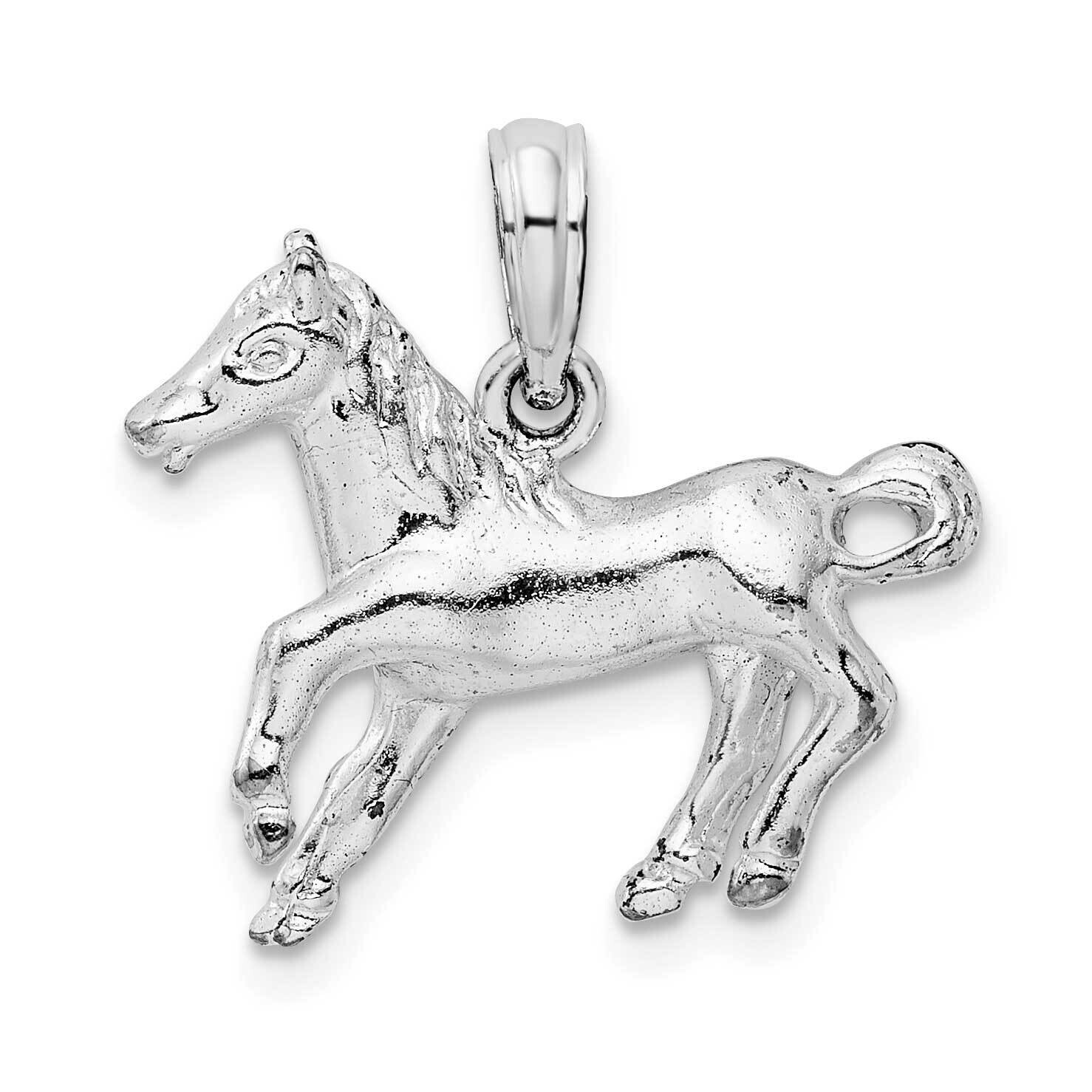 Galloping Horse Pendant Sterling Silver Polished QC10124 by Men&#39;s Jewelry and Accessories, MPN: QC1…