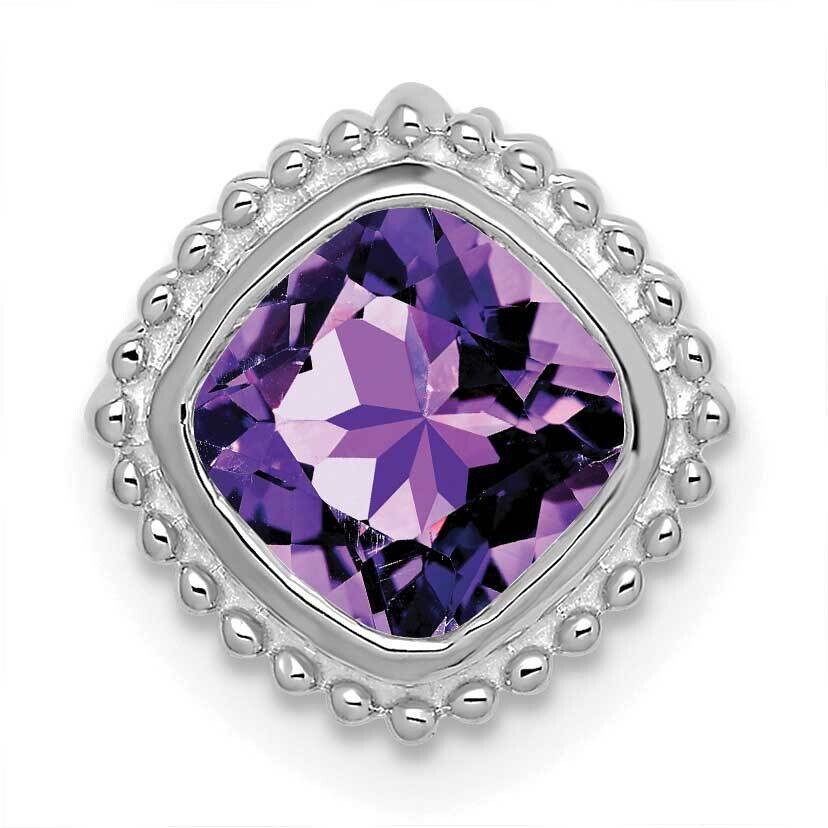 Cushion Amethyst Chain Slide 11 Inch 14k White Gold PM7201-AM-W, MPN: PM7201-AM-W,