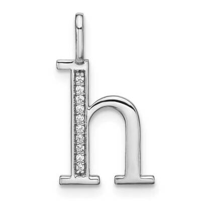 Diamond Lower Case Letter H Initial Pendant 14k White Gold PM8366H-004-WA, MPN: PM8366H-004-WA, 196…