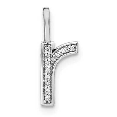 Diamond Lower Case Letter R Initial Pendant 14k White Gold PM8368R-004-WA, MPN: PM8368R-004-WA, 196…