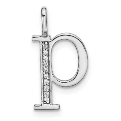 Diamond Lower Case Letter P Initial Pendant 14k White Gold PM8366P-004-WA, MPN: PM8366P-004-WA, 196…