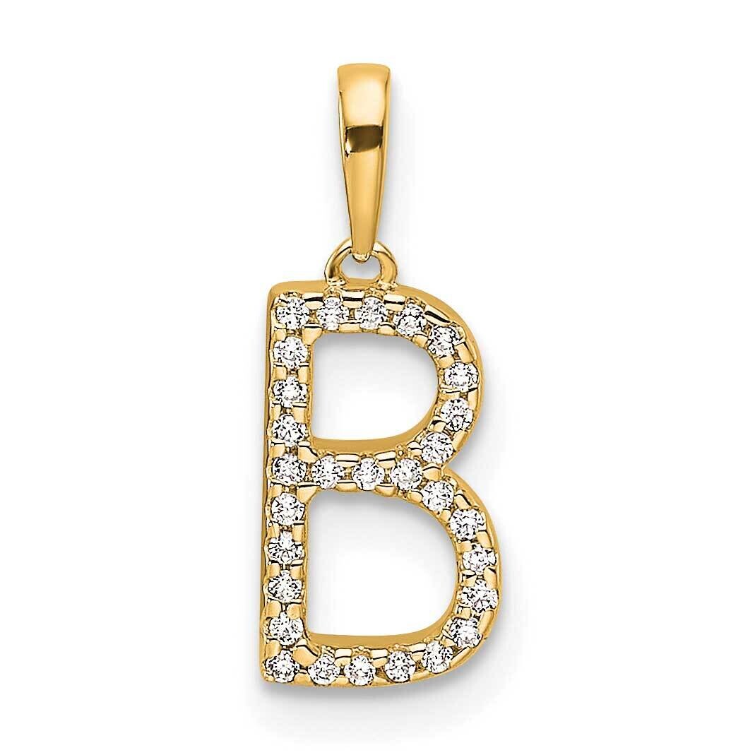 Diamond Letter B Initial Pendant 14k Gold PM9798B-009-YA, MPN: PM9798B-009-YA,