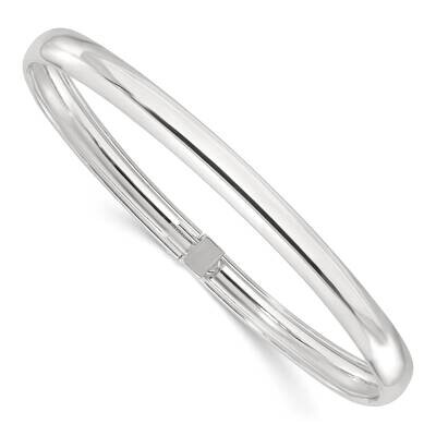 Flexible Bangle Bracelet Sterling Silver Polished QB1493, MPN: QB1493,