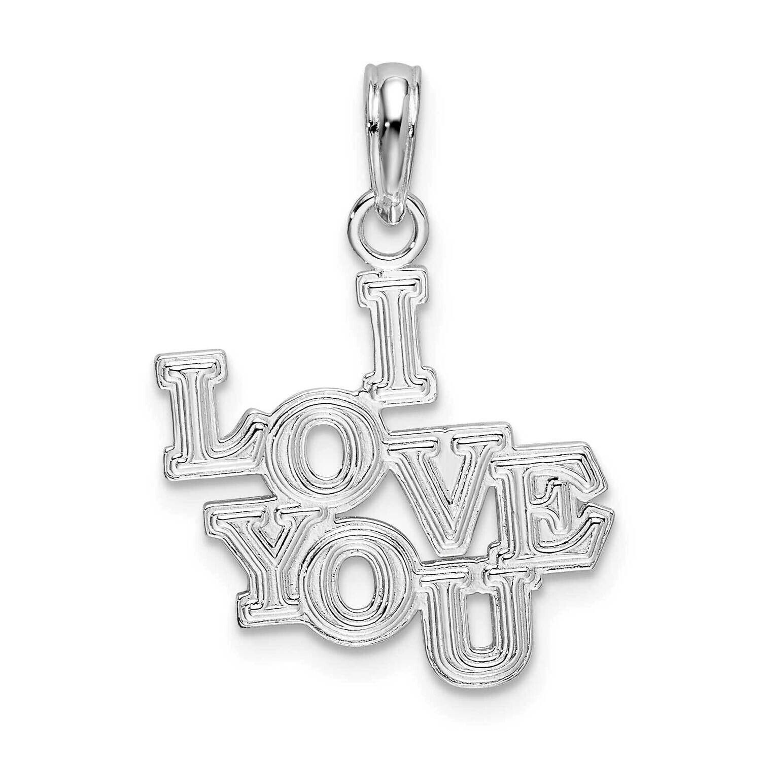 I Love You Pendant Sterling Silver Polished QC10522, MPN: QC10522, 637218182879