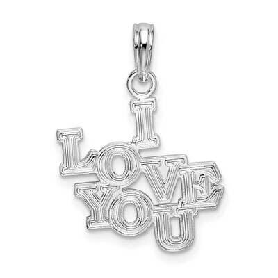 I Love You Pendant Sterling Silver Polished QC10522, MPN: QC10522, 637218182879