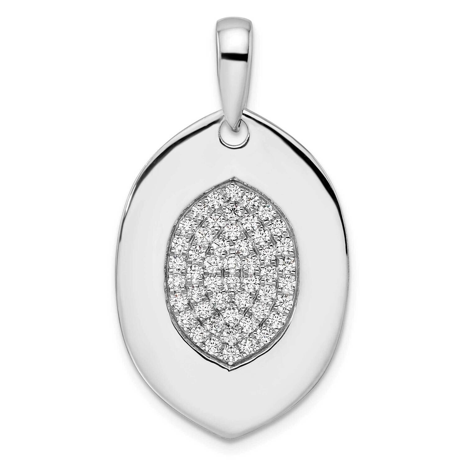 True Origin Men&#39;s 3/4 Carat Diamond Vs/Si D E F Oval Pendant 14k White Gold PM9372-075-WLD, MPN: PM…