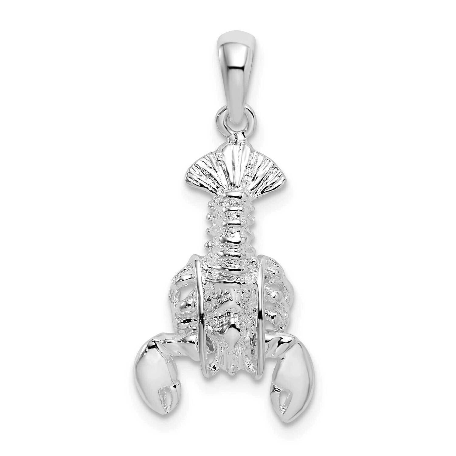 Moveable Lobster Pendant Sterling Silver Polished QC10405, MPN: QC10405, 637218178322
