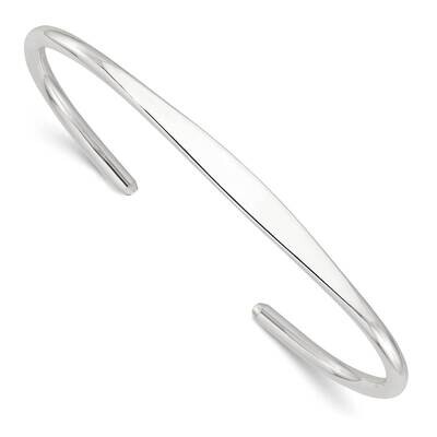 Cuff Bangle Sterling Silver Polished QB1454, MPN: QB1454,
