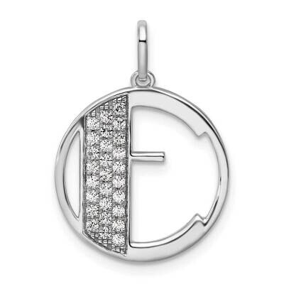 Gatsby Diamond Initial E Charm 14k White Gold PM9843E-028-WA, MPN: PM9843E-028-WA,