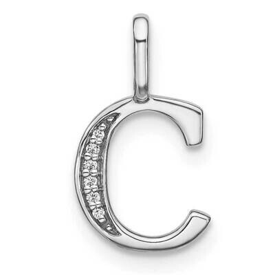 Diamond Lower Case Letter C Initial Pendant 14k White Gold PM8366C-002-WA, MPN: PM8366C-002-WA, 196…