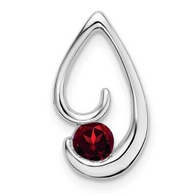 Garnet Chain Slide 14k White Gold PM7145-GA-W, MPN: PM7145-GA-W,