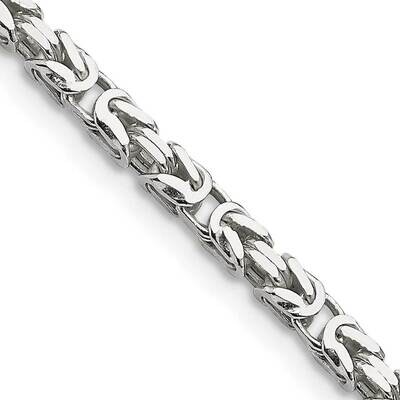 2.5mm Byzantine Chain 16 Inch Sterling Silver QBZ060-16, MPN: QBZ060-16,
