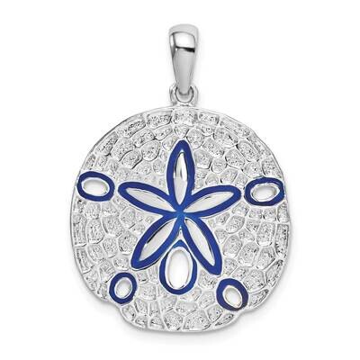 Enameled SDollar Pendant Sterling Silver Polished QC10671, MPN: QC10671, 637218148127