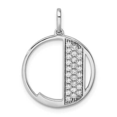 Gatsby Diamond Initial J Charm 14k White Gold PM9843J-028-WA, MPN: PM9843J-028-WA,