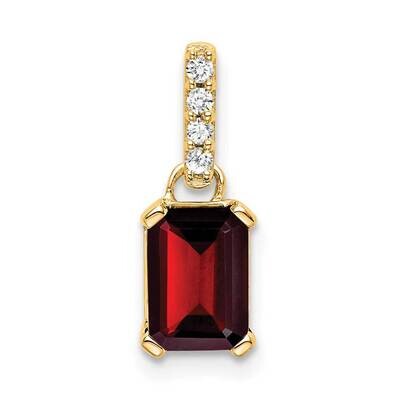 Garnet Diamond Pendant 14k Gold PM7410-GA-004-YA, MPN: PM7410-GA-004-YA,